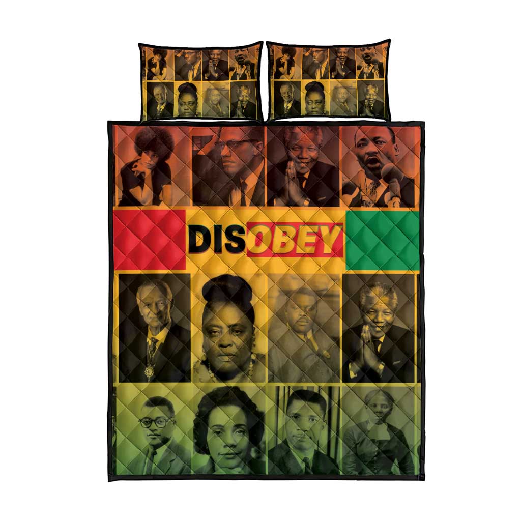 Disobey Black History Tribute Quilt Bed Set Honoring the Civil Rights Legacy - Wonder Print Shop