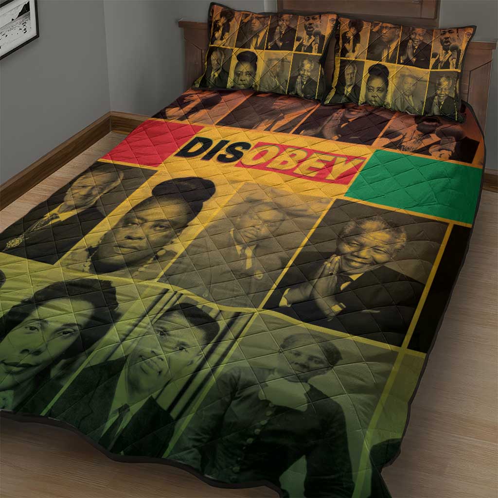 Disobey Black History Tribute Quilt Bed Set Honoring the Civil Rights Legacy - Wonder Print Shop