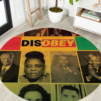 Disobey Black History Tribute Round Carpet Honoring the Civil Rights Legacy - Wonder Print Shop