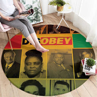 Disobey Black History Tribute Round Carpet Honoring the Civil Rights Legacy - Wonder Print Shop