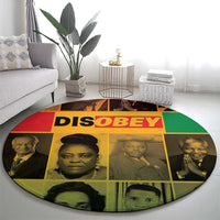 Disobey Black History Tribute Round Carpet Honoring the Civil Rights Legacy - Wonder Print Shop