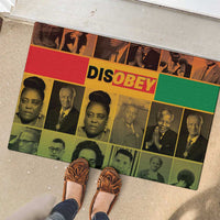 Disobey Black History Tribute Rubber Doormat Honoring the Civil Rights Legacy - Wonder Print Shop