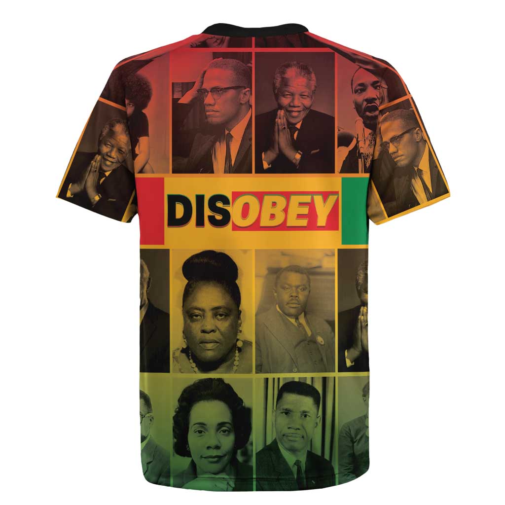 Disobey Black History Tribute Rugby Jersey Honoring the Civil Rights Legacy - Wonder Print Shop