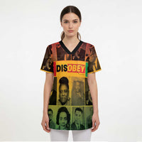 Disobey Black History Tribute Scrub Top Honoring the Civil Rights Legacy - Wonder Print Shop