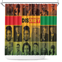 Disobey Black History Tribute Shower Curtain Honoring the Civil Rights Legacy - Wonder Print Shop