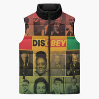 Disobey Black History Tribute Sleeveless Puffer Jacket Honoring the Civil Rights Legacy - Wonder Print Shop