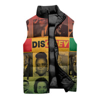 Disobey Black History Tribute Sleeveless Puffer Jacket Honoring the Civil Rights Legacy - Wonder Print Shop