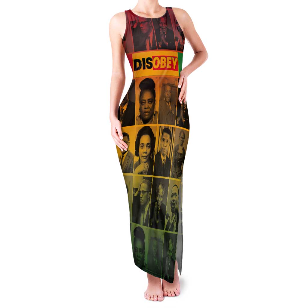 Disobey Black History Tribute Tank Maxi Dress Honoring the Civil Rights Legacy - Wonder Print Shop