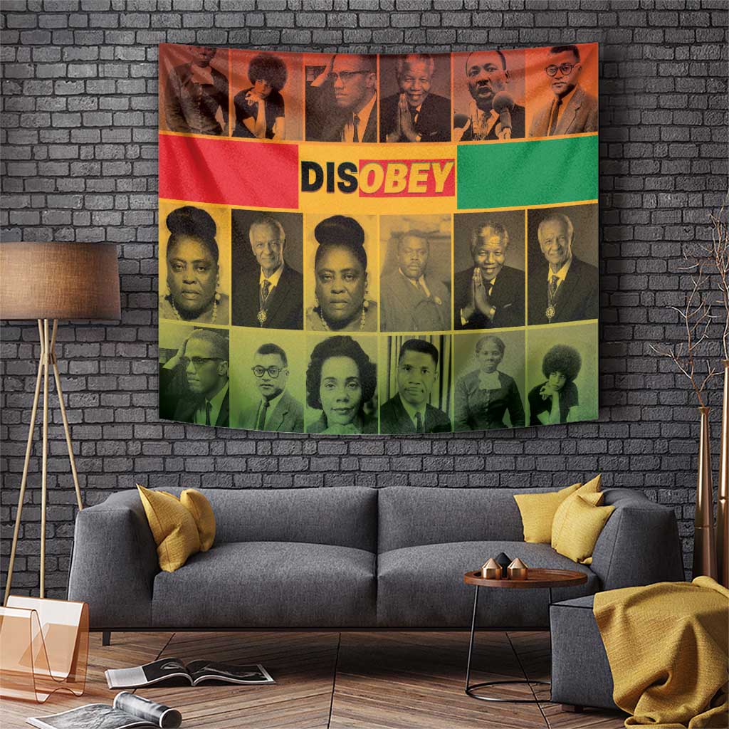 Disobey Black History Tribute Tapestry Honoring the Civil Rights Legacy - Wonder Print Shop
