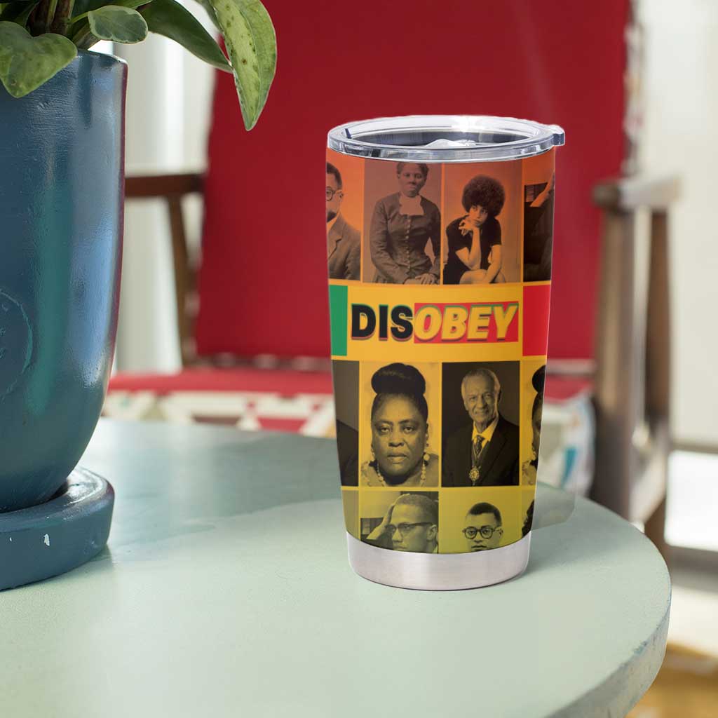 Disobey Black History Tribute Tumbler Cup Honoring the Civil Rights Legacy - Wonder Print Shop
