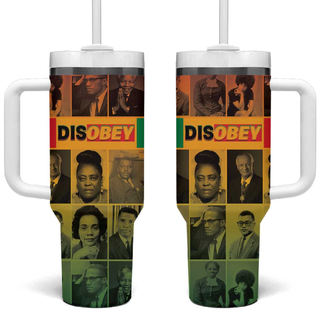 Disobey Black History Tribute Tumbler With Handle Honoring the Civil Rights Legacy - Wonder Print Shop
