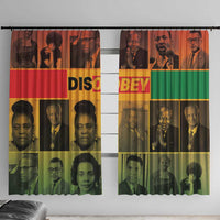 Disobey Black History Tribute Window Curtain Honoring the Civil Rights Legacy - Wonder Print Shop