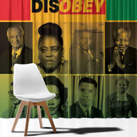 Disobey Black History Tribute Window Curtain Honoring the Civil Rights Legacy - Wonder Print Shop