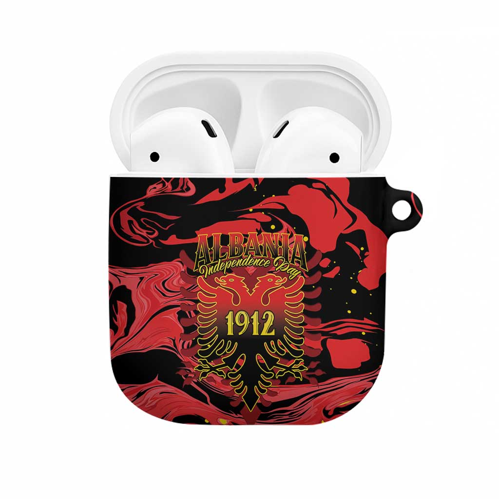 Happy Albania Independence Day AirPods Case Albanian Eagle - Wonder Print Shop