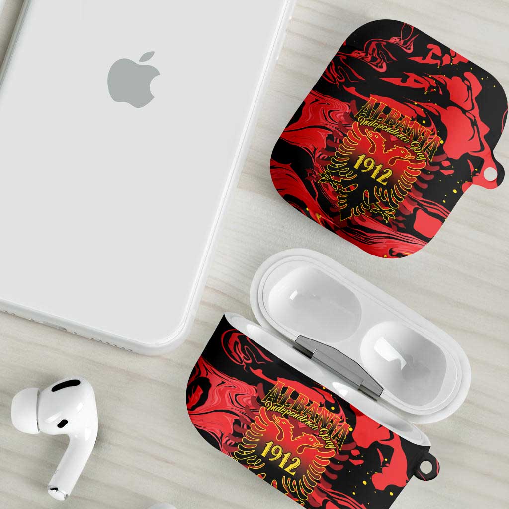 Happy Albania Independence Day AirPods Case Albanian Eagle - Wonder Print Shop