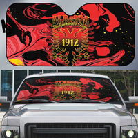 Happy Albania Independence Day Auto Sun Shade Albanian Eagle - Wonder Print Shop