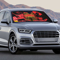 Happy Albania Independence Day Auto Sun Shade Albanian Eagle - Wonder Print Shop