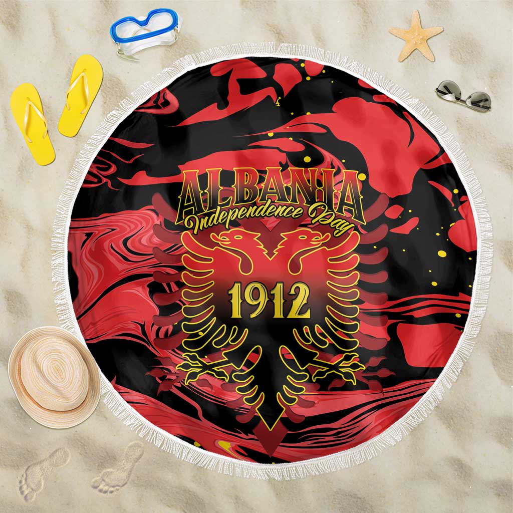 Happy Albania Independence Day Beach Blanket Albanian Eagle - Wonder Print Shop