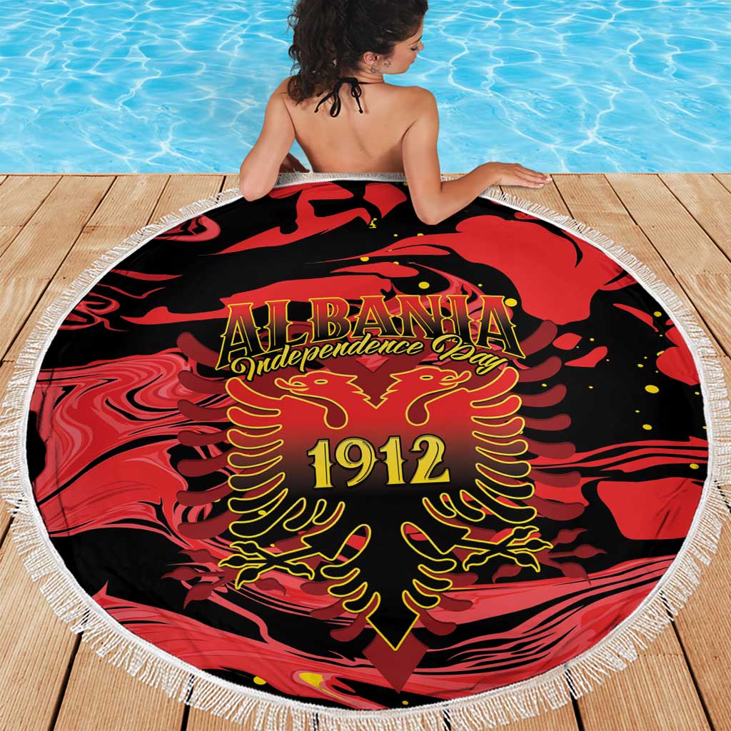 Happy Albania Independence Day Beach Blanket Albanian Eagle - Wonder Print Shop