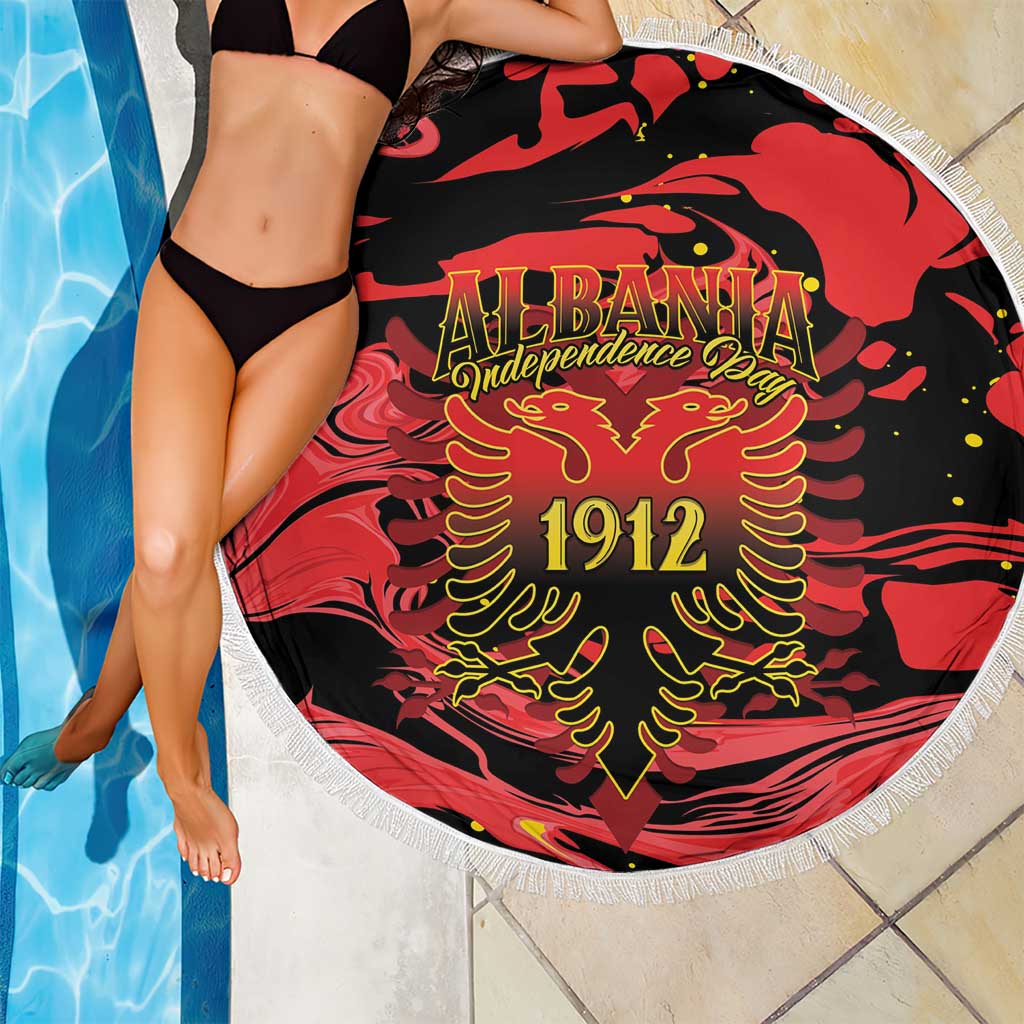 Happy Albania Independence Day Beach Blanket Albanian Eagle - Wonder Print Shop