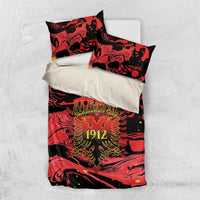 Happy Albania Independence Day Bedding Set Albanian Eagle - Wonder Print Shop