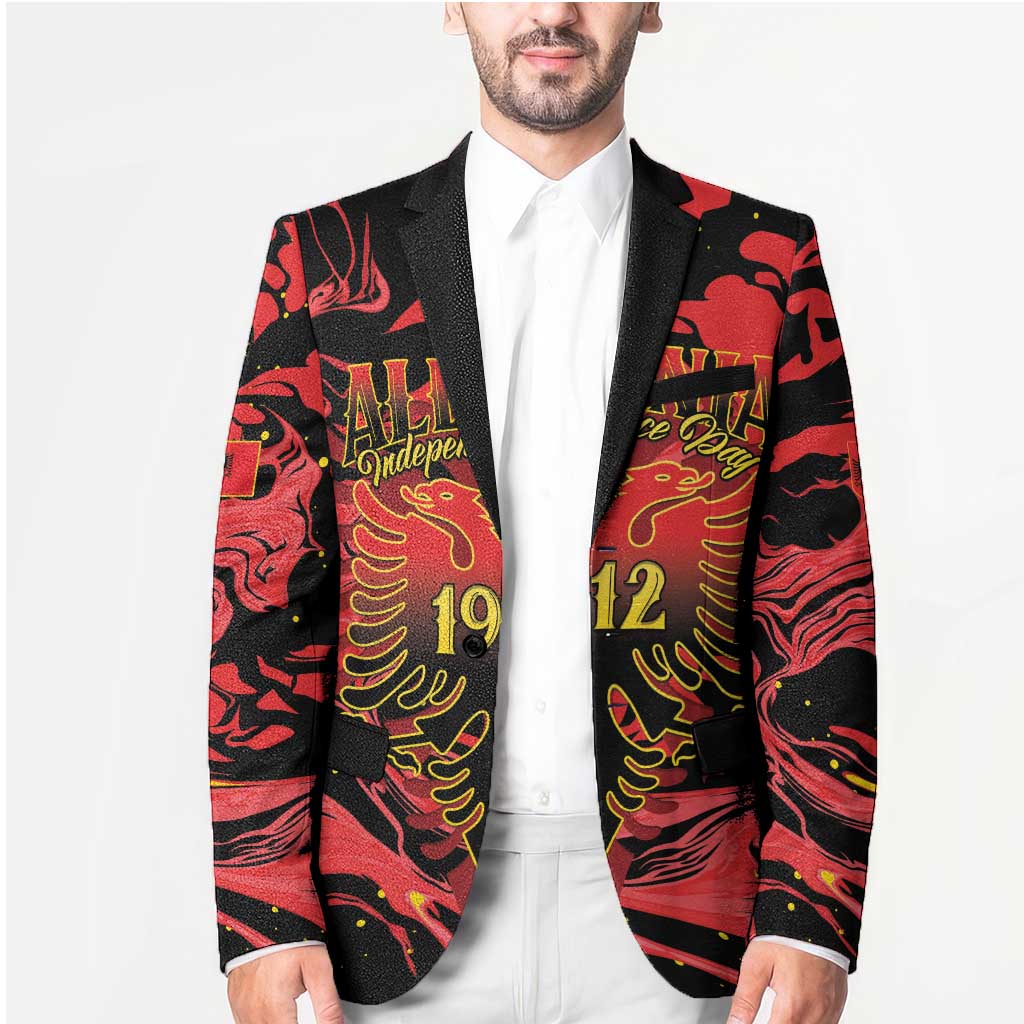Happy Albania Independence Day Blazer Albanian Eagle - Wonder Print Shop