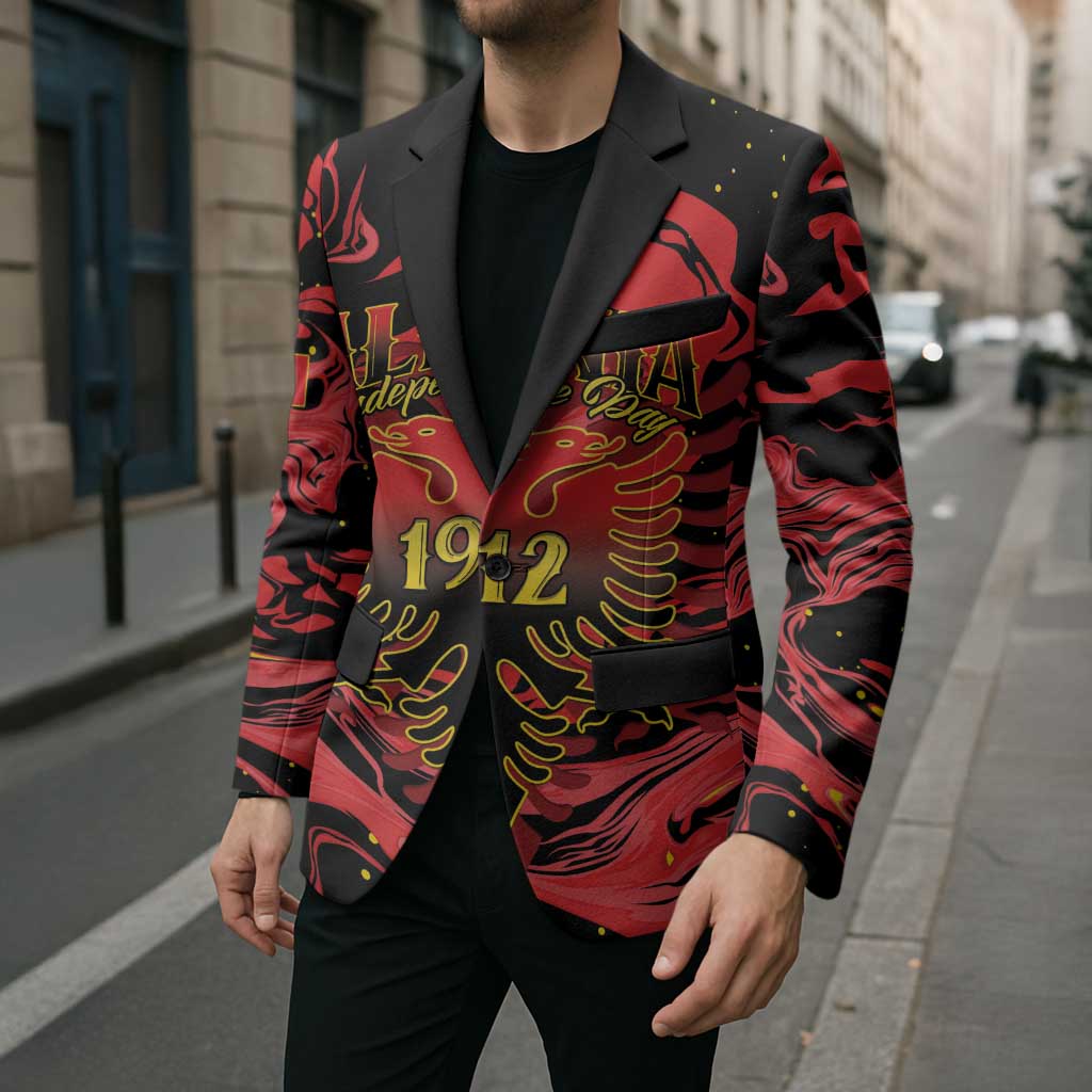 Happy Albania Independence Day Blazer Albanian Eagle - Wonder Print Shop