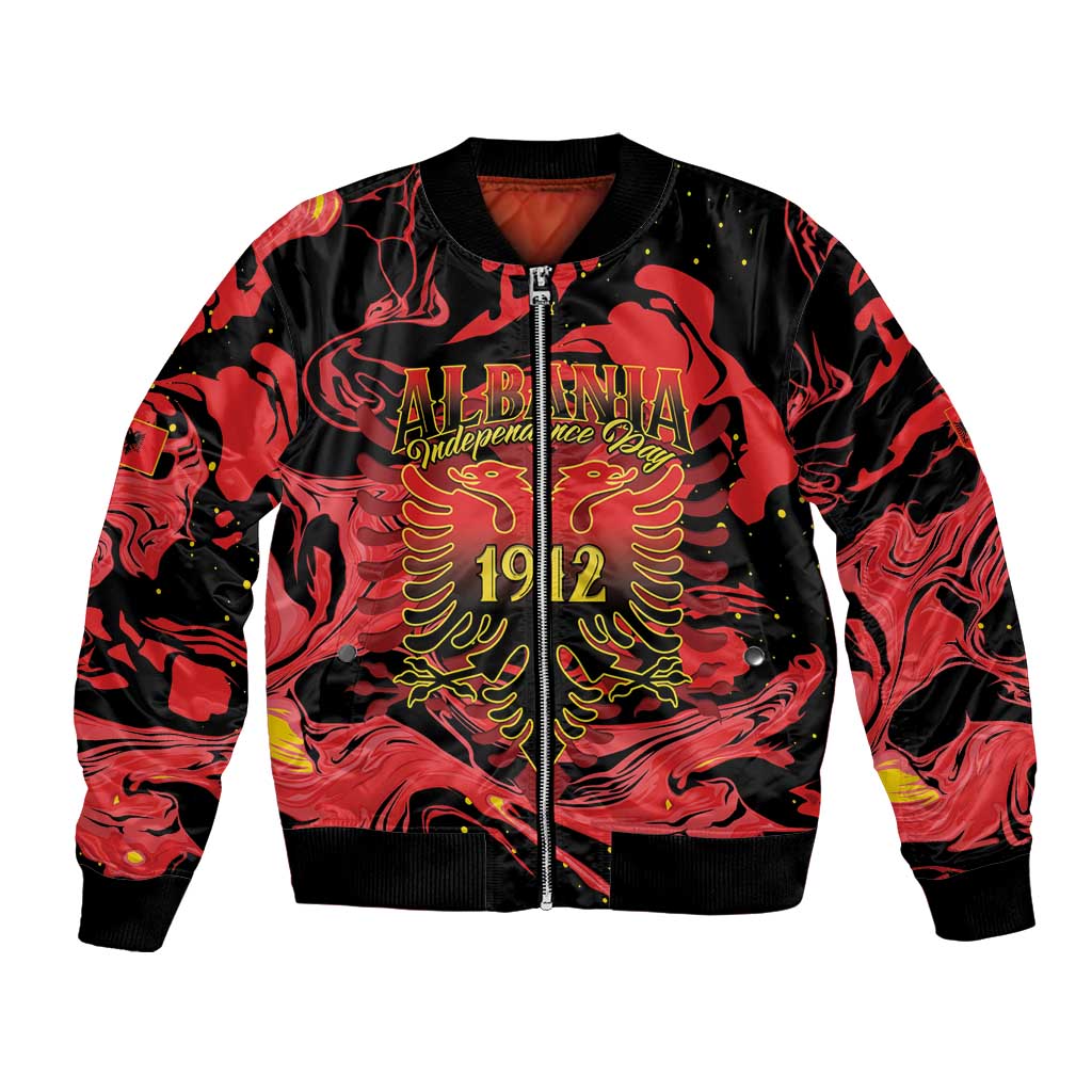 Happy Albania Independence Day Bomber Jacket Albanian Eagle - Wonder Print Shop