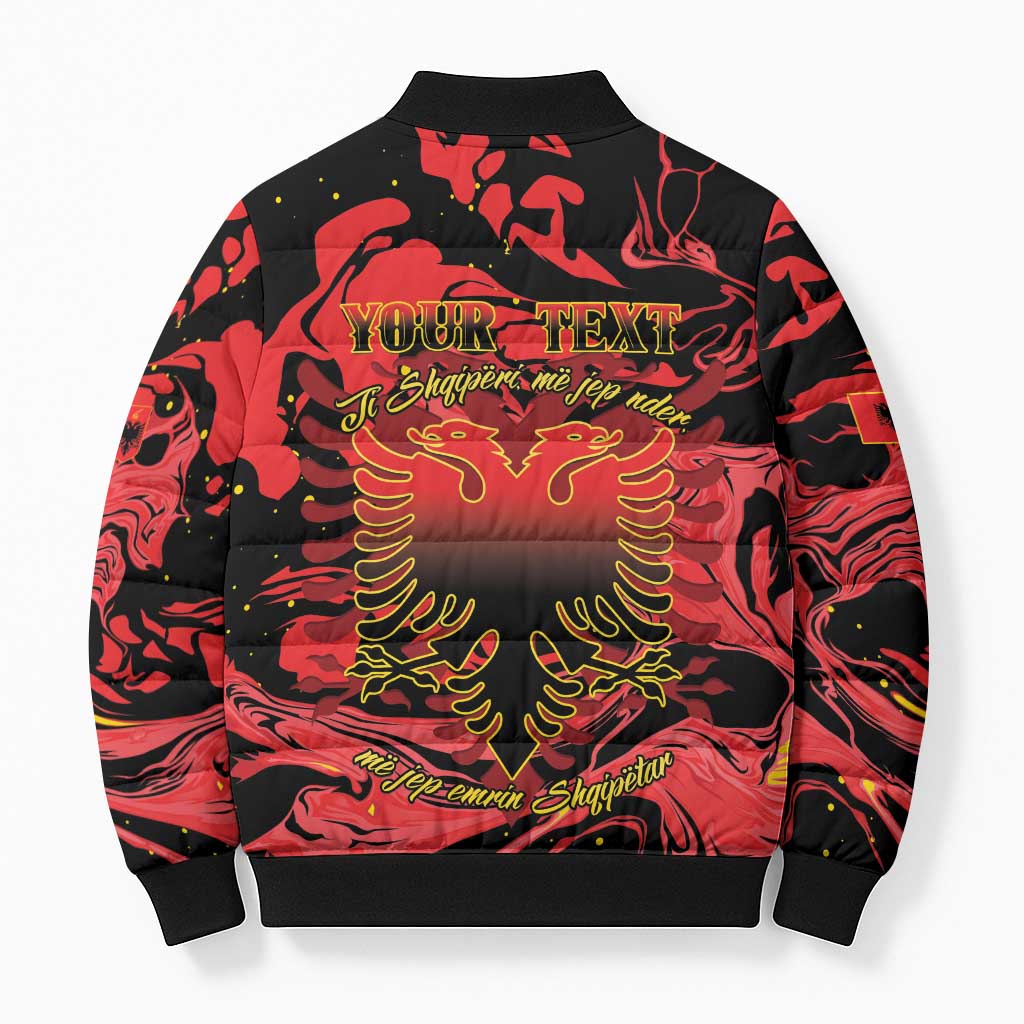 Happy Albania Independence Day Bomber Puffer Jacket Albanian Eagle - Wonder Print Shop
