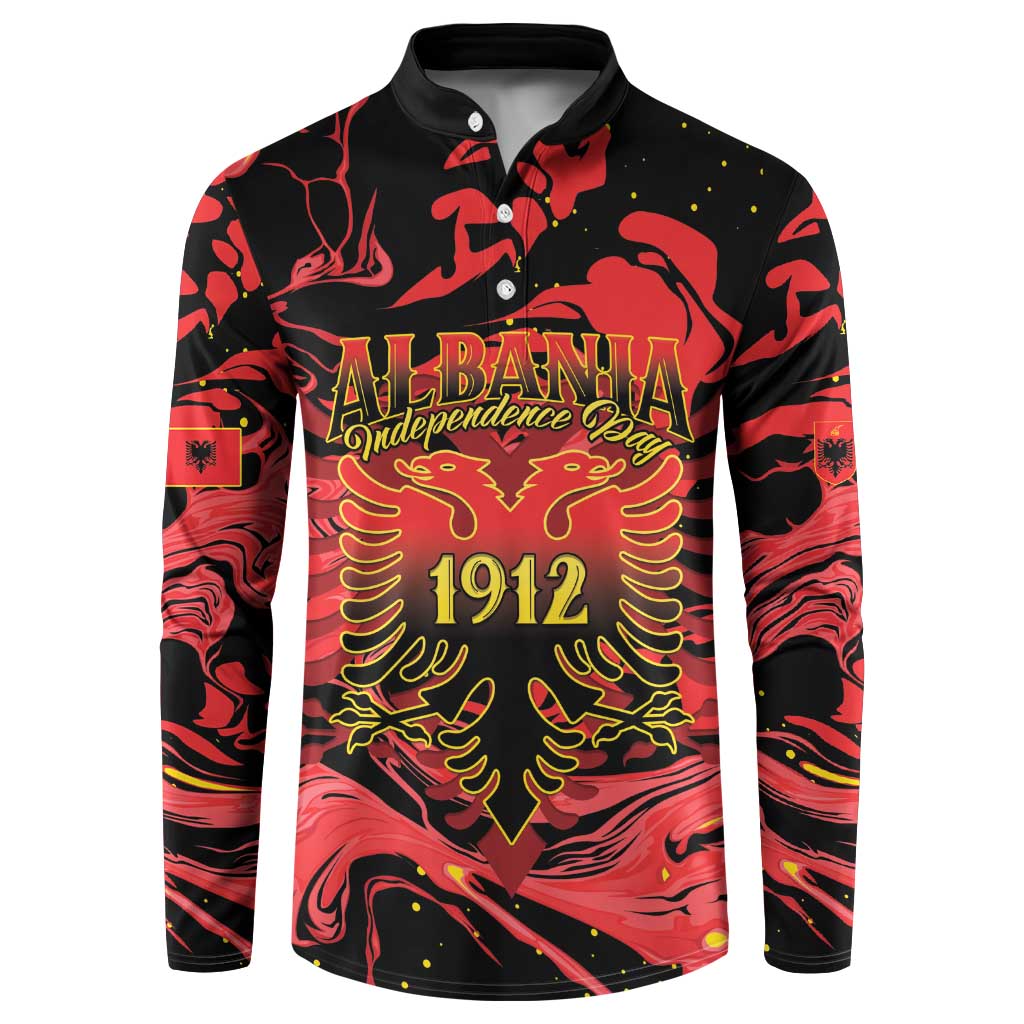 Happy Albania Independence Day Button Sweatshirt Albanian Eagle - Wonder Print Shop