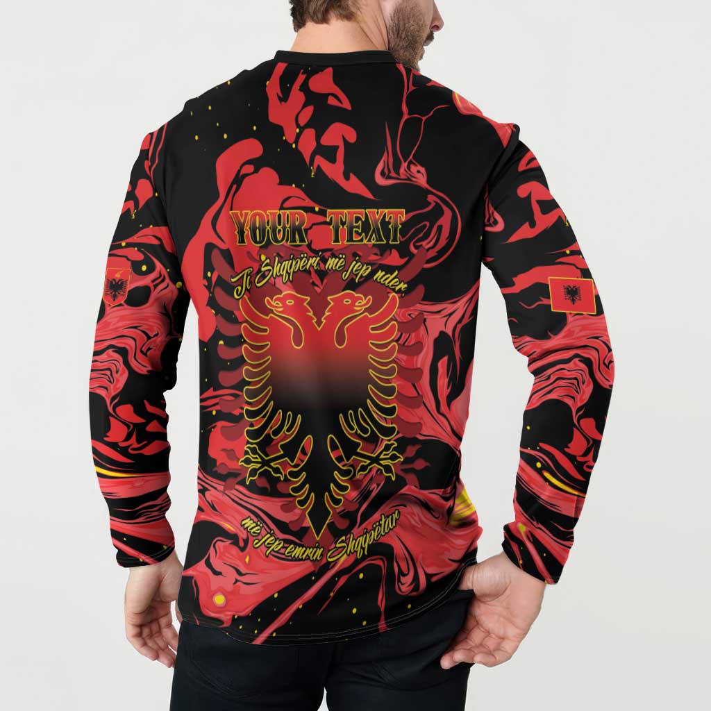 Happy Albania Independence Day Button Sweatshirt Albanian Eagle - Wonder Print Shop