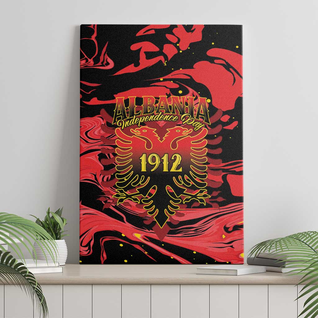Happy Albania Independence Day Canvas Wall Art Albanian Eagle - Wonder Print Shop