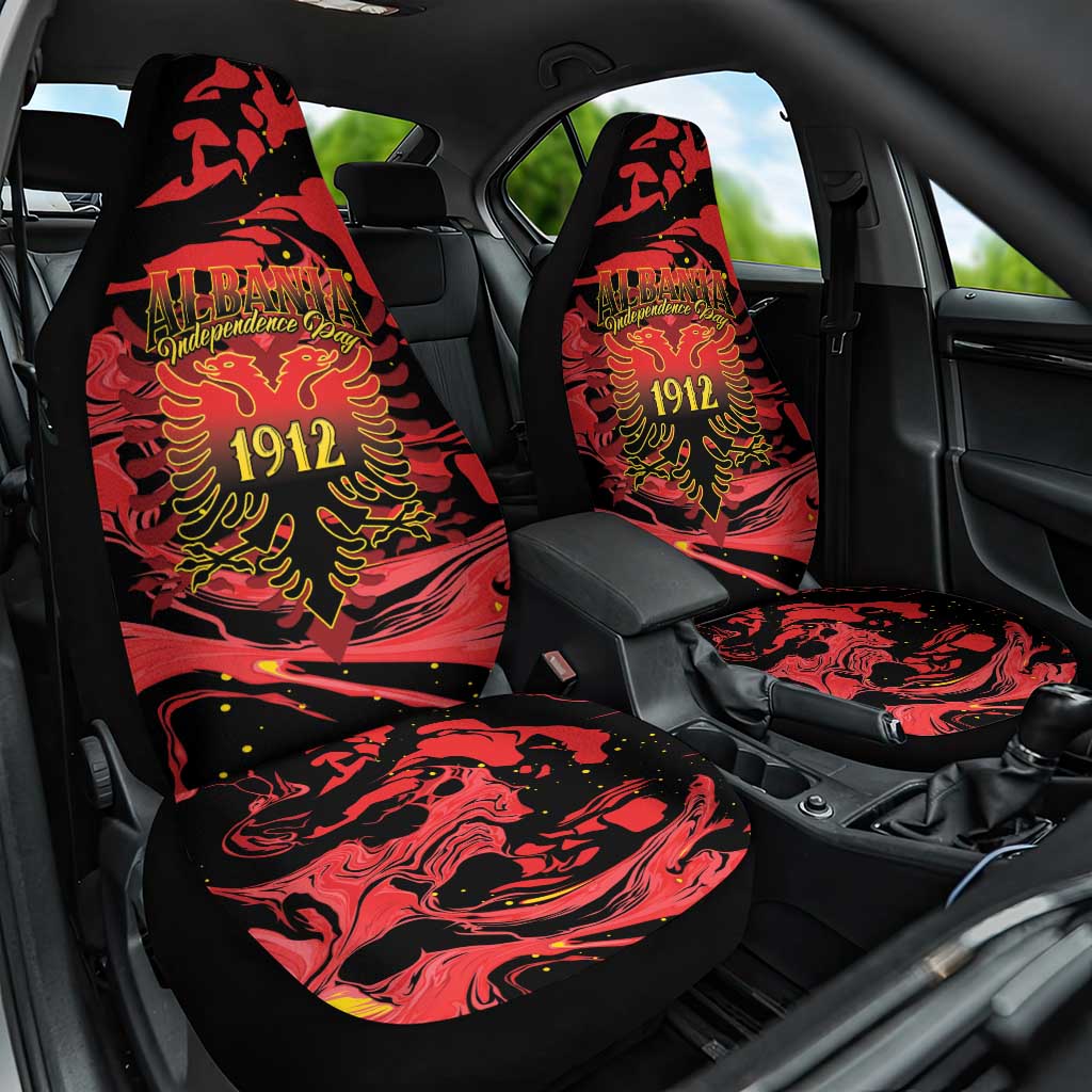 Happy Albania Independence Day Car Seat Cover Albanian Eagle - Wonder Print Shop