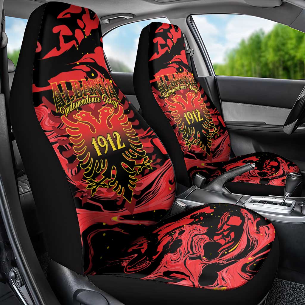 Happy Albania Independence Day Car Seat Cover Albanian Eagle - Wonder Print Shop