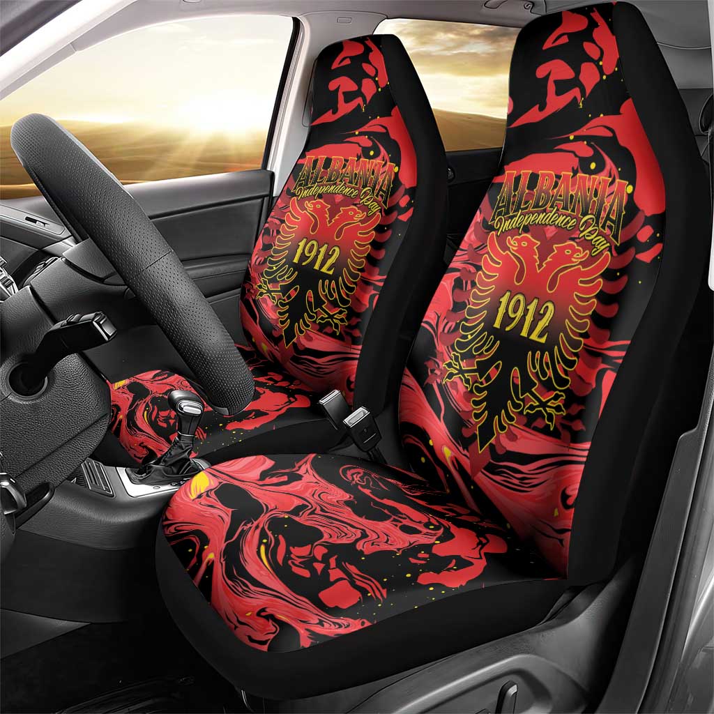Happy Albania Independence Day Car Seat Cover Albanian Eagle - Wonder Print Shop