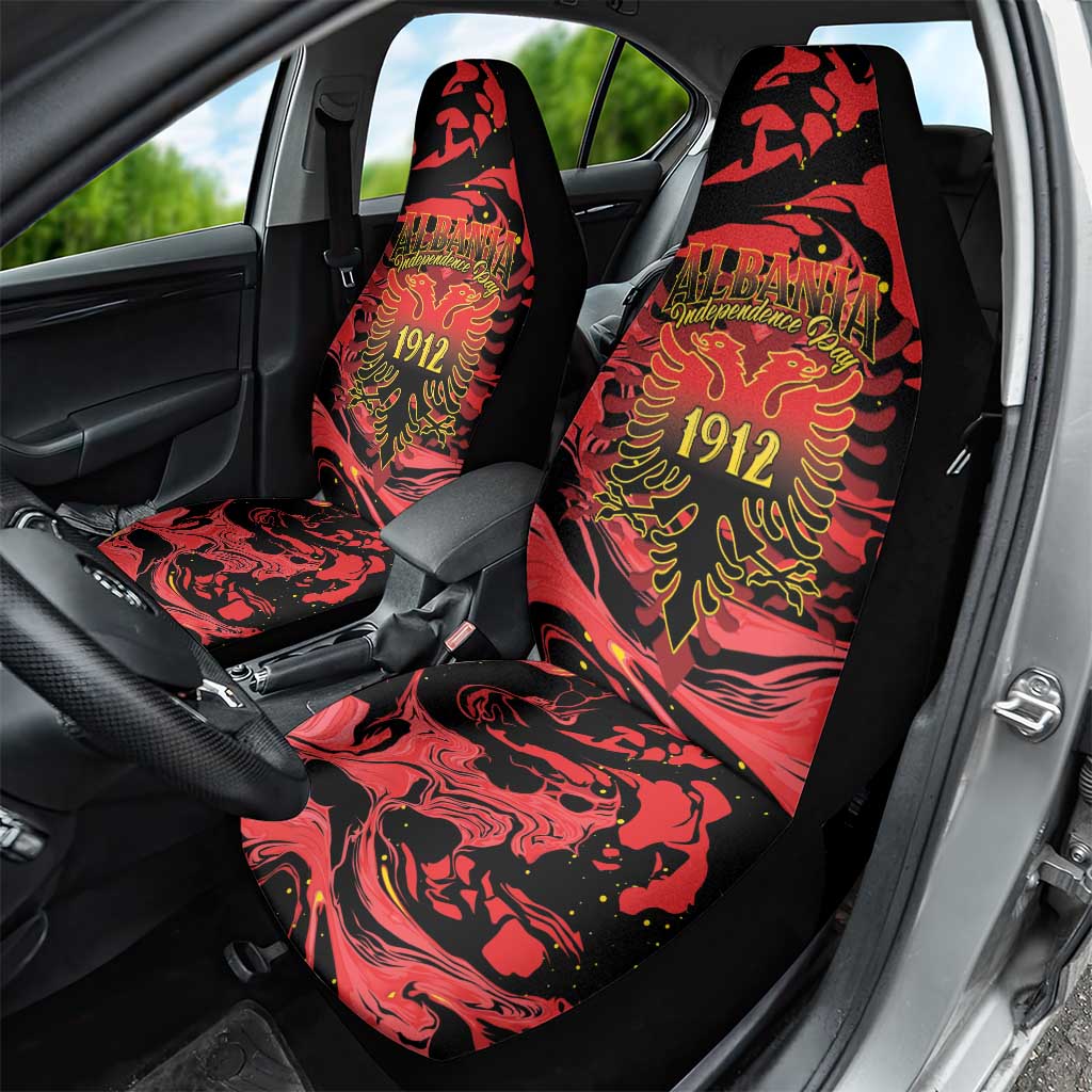 Happy Albania Independence Day Car Seat Cover Albanian Eagle - Wonder Print Shop