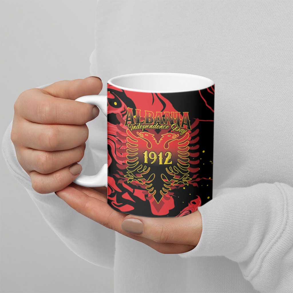 Happy Albania Independence Day Ceramic Mug Albanian Eagle - Wonder Print Shop