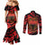 Happy Albania Independence Day Couples Matching Mermaid Dress and Long Sleeve Button Shirt Albanian Eagle - Wonder Print Shop