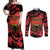 Happy Albania Independence Day Couples Matching Off Shoulder Maxi Dress and Long Sleeve Button Shirt Albanian Eagle - Wonder Print Shop