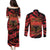 Happy Albania Independence Day Couples Matching Puletasi and Long Sleeve Button Shirt Albanian Eagle - Wonder Print Shop