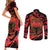 Happy Albania Independence Day Couples Matching Short Sleeve Bodycon Dress and Long Sleeve Button Shirt Albanian Eagle - Wonder Print Shop