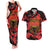Happy Albania Independence Day Couples Matching Tank Maxi Dress and Hawaiian Shirt Albanian Eagle - Wonder Print Shop