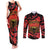 Happy Albania Independence Day Couples Matching Tank Maxi Dress and Long Sleeve Button Shirt Albanian Eagle - Wonder Print Shop