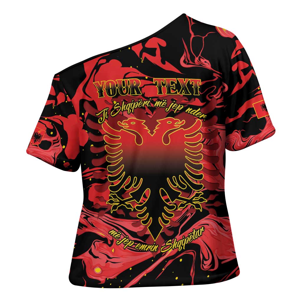 Happy Albania Independence Day Cross Shoulder Shirt Albanian Eagle - Wonder Print Shop