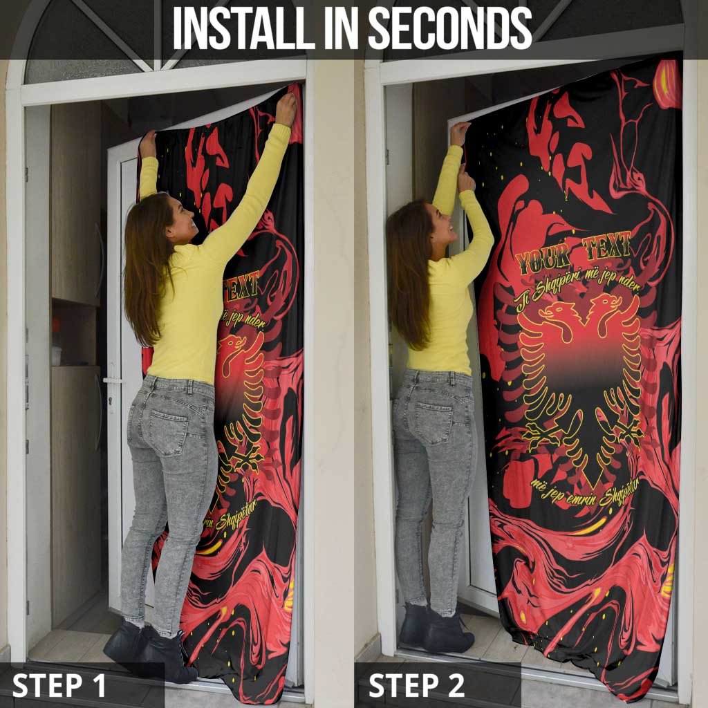Happy Albania Independence Day Door Cover Albanian Eagle - Wonder Print Shop
