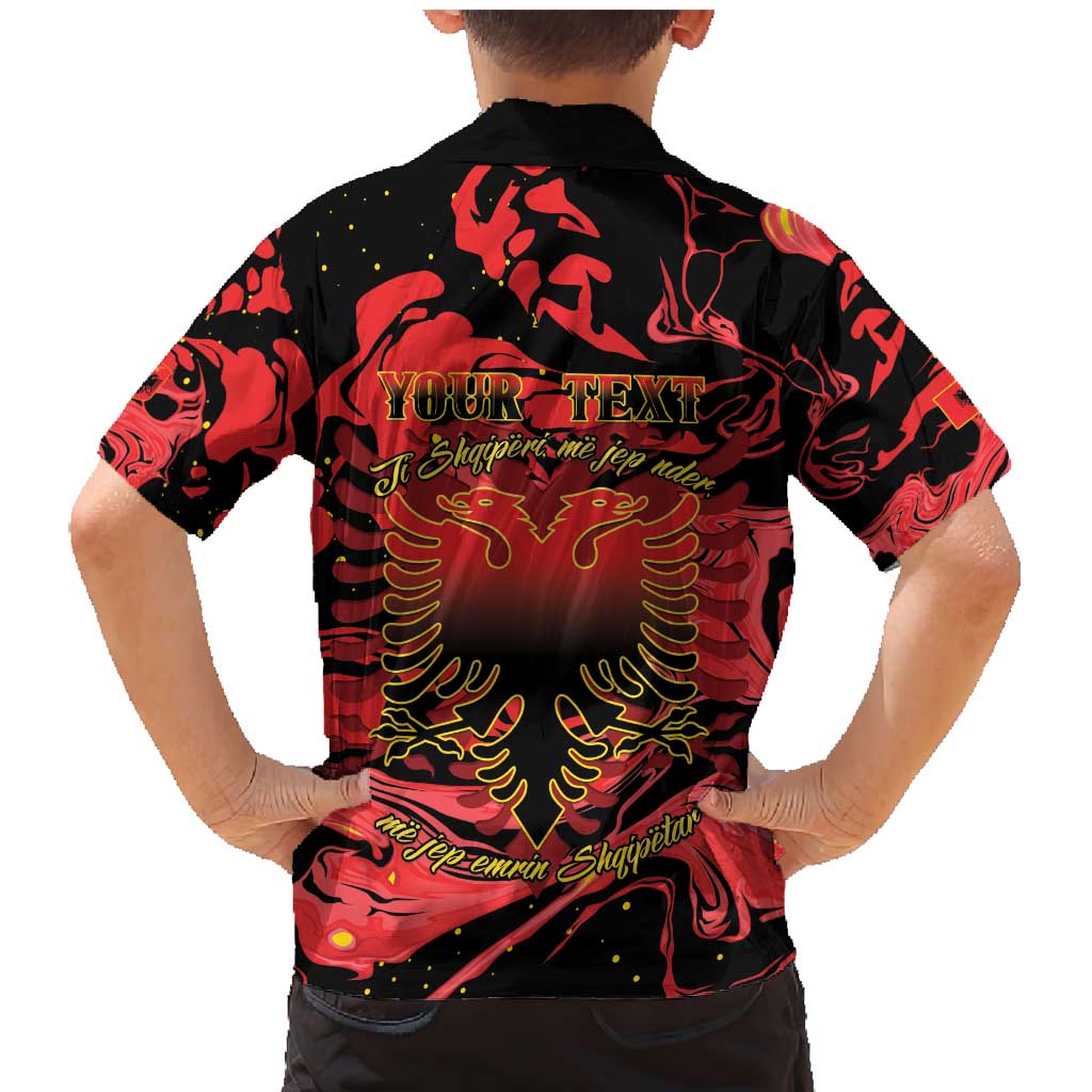 Happy Albania Independence Day Family Matching Mermaid Dress and Hawaiian Shirt Albanian Eagle - Wonder Print Shop