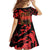 Happy Albania Independence Day Family Matching Off The Shoulder Long Sleeve Dress and Hawaiian Shirt Albanian Eagle - Wonder Print Shop
