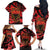 Happy Albania Independence Day Family Matching Off The Shoulder Long Sleeve Dress and Hawaiian Shirt Albanian Eagle - Wonder Print Shop