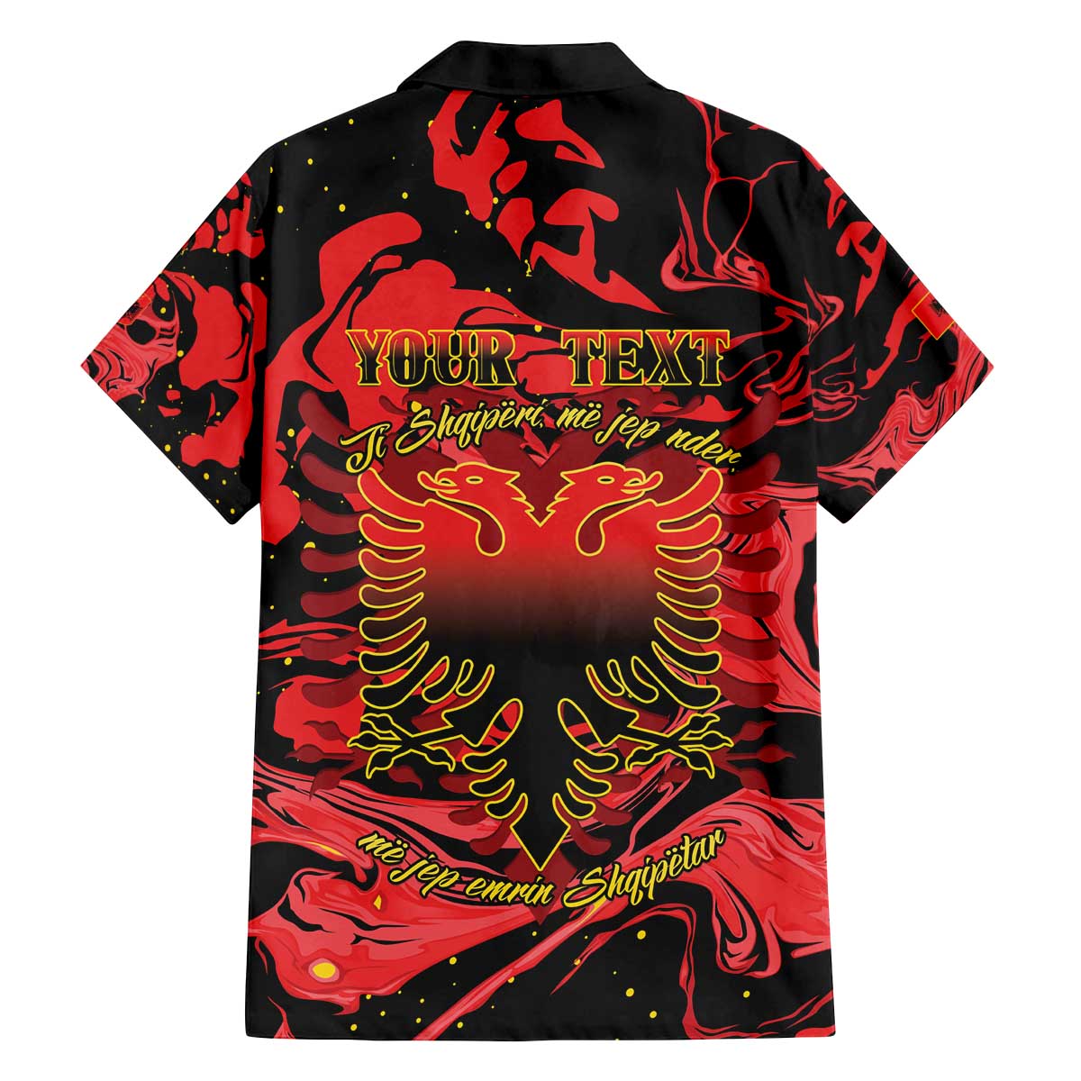 Happy Albania Independence Day Family Matching Off The Shoulder Long Sleeve Dress and Hawaiian Shirt Albanian Eagle - Wonder Print Shop