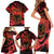 Happy Albania Independence Day Family Matching Short Sleeve Bodycon Dress and Hawaiian Shirt Albanian Eagle - Wonder Print Shop